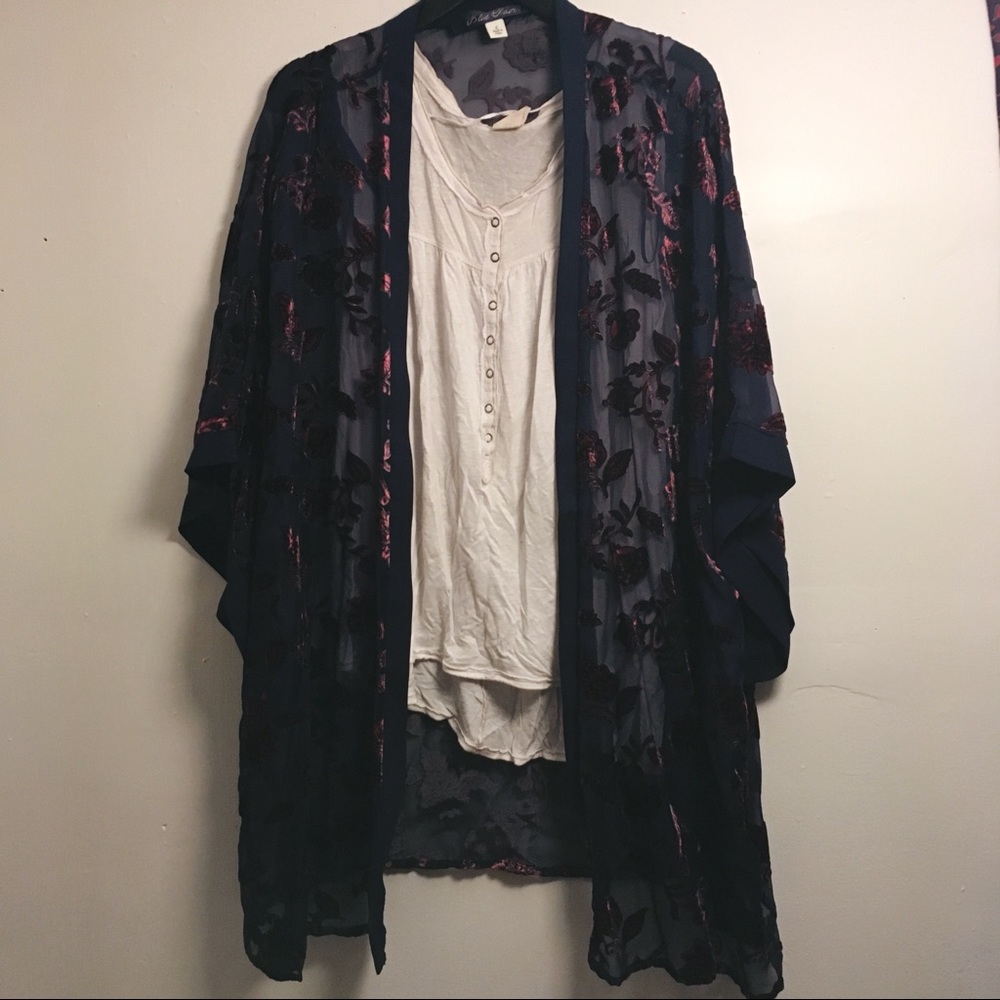 Bohemian Floral Rose Kimono
